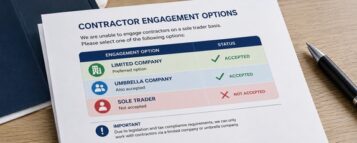 sole trader contractor can't engage